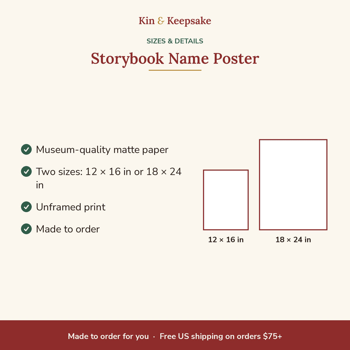 Personalized Storybook Name Poster for Granddaughter details